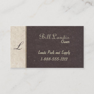 Tarjeta De Visita Papel presionado natural - Brown oscuro