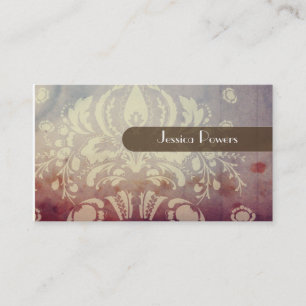 Tarjeta De Visita Papel tapiz de Damask de PixDezines