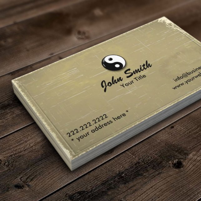 Tarjeta De Visita Papel viejo de Yin Yang (Subido por el creador)