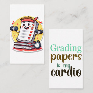 Tarjeta De Visita Papeles de graduación es mi regalo cardio para pro