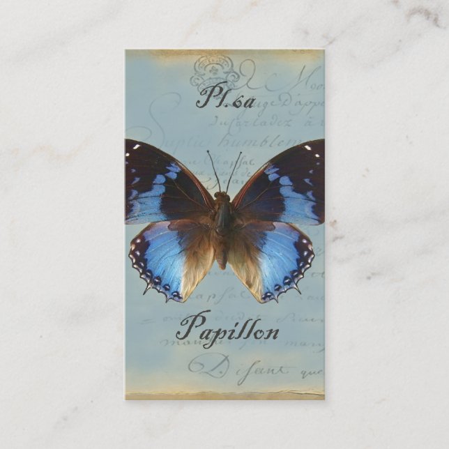Tarjeta De Visita Papillon bleu (Anverso)