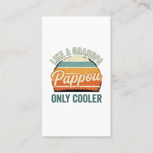 Tarjeta De Visita Pappou Como un Abuelo Solo que Más Genial Camiseta