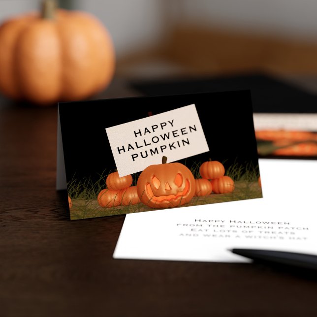 Tarjeta De Visita Paquete de calabaza espeluznante de 25 pequeñas ta (Cute little Halloween classroom cards for your little pumpkins)