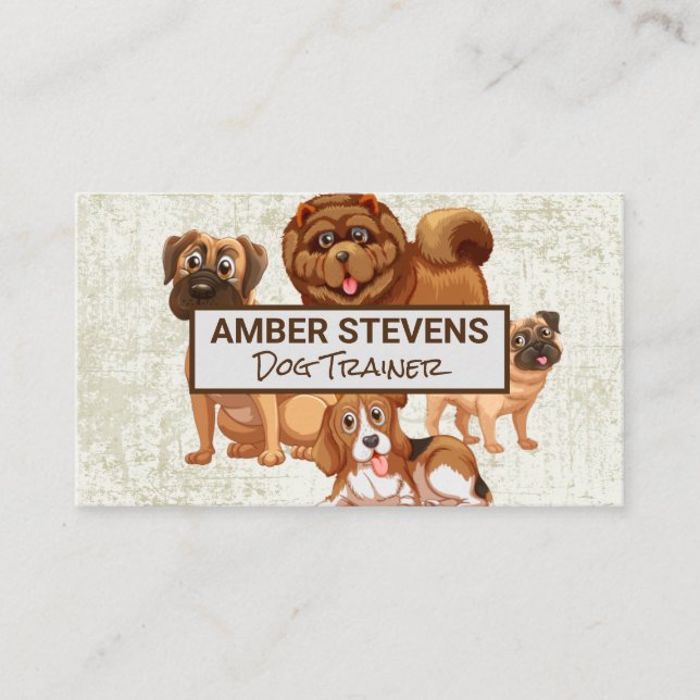 Tarjeta De Visita Paquete de perros | Animal (Anverso)
