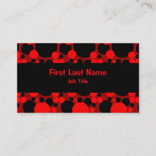 Tarjeta De Visita Paquetes de círculo rojo negro personalizados tarj