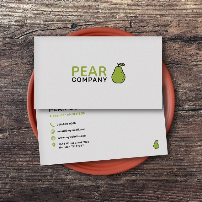 Tarjeta De Visita Par verde (Green Pear Business Card)