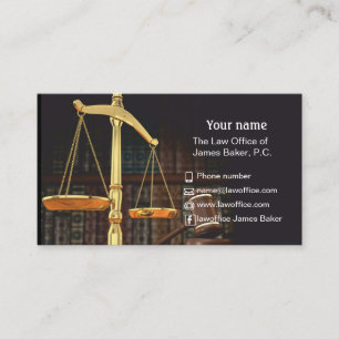 Tarjeta de visita para abogado, abogado, consejero