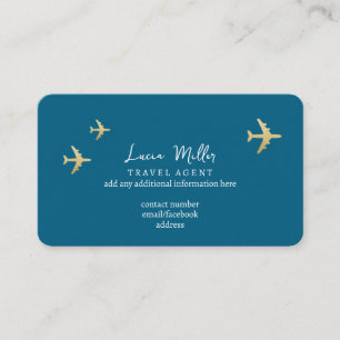 Tarjeta De Visita ...para Agentes de Viajes un Azul