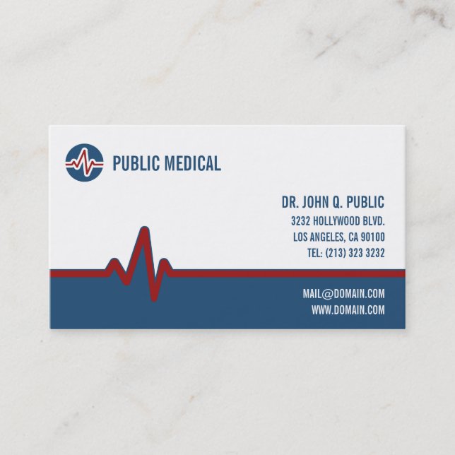 Tarjeta de visita para atención médica #CustomBen2 (Anverso)