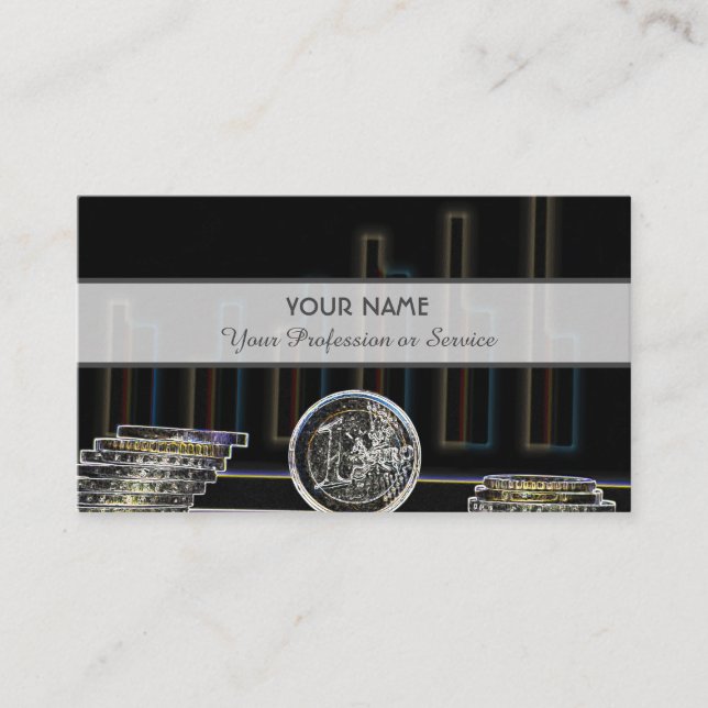 Tarjeta De Visita Para banqueros profesionales o expertos financiero (Anverso)