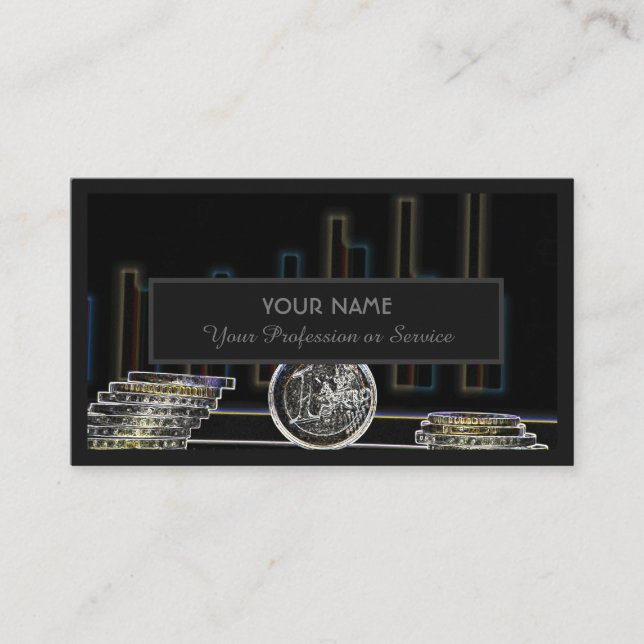 Tarjeta De Visita Para banqueros profesionales o expertos financiero (Anverso)