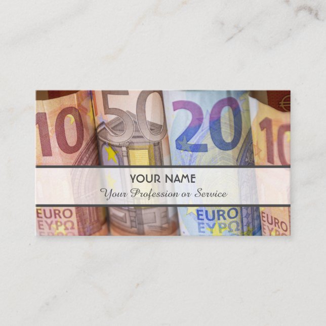 Tarjeta De Visita Para banqueros profesionales o expertos financiero (Anverso)