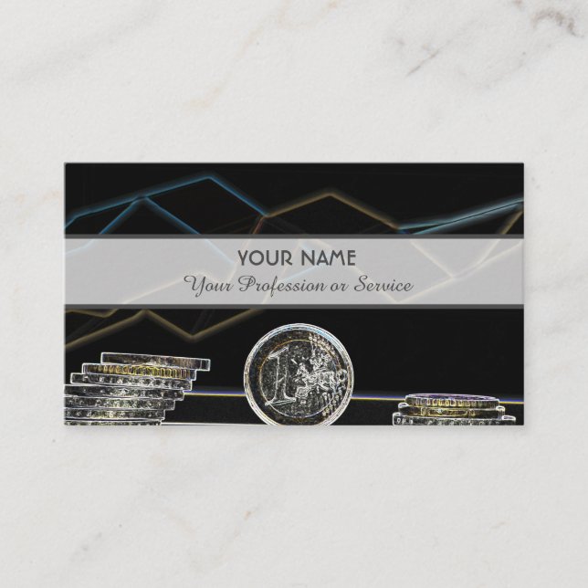 Tarjeta De Visita Para banqueros profesionales o expertos financiero (Anverso)