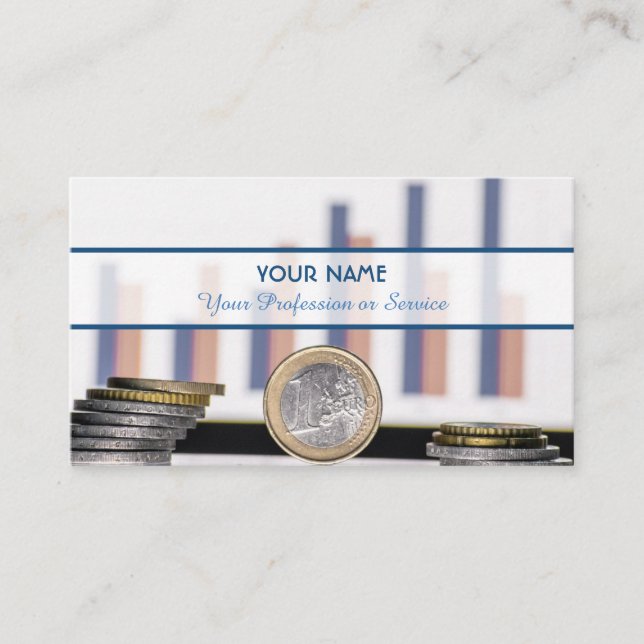 Tarjeta De Visita Para banqueros profesionales o expertos financiero (Anverso)