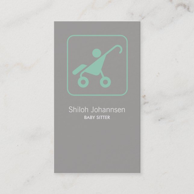 Tarjeta de visita para bebés o para niños de día (Anverso)