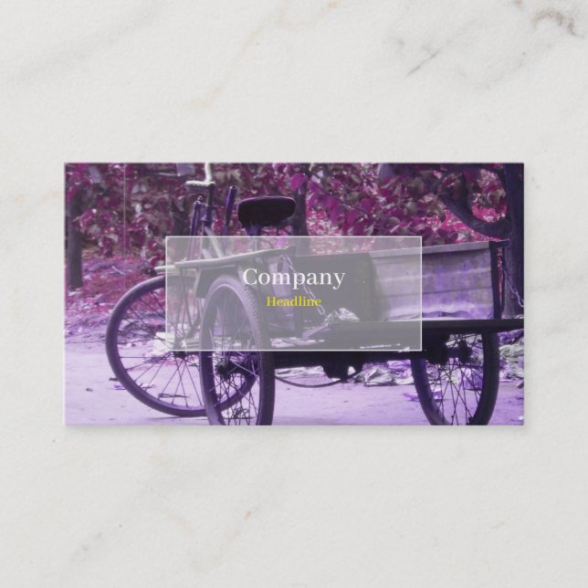 Tarjeta de visita para bicicleta de época (Anverso)