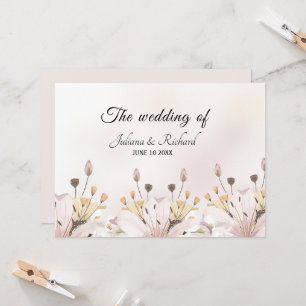 Tarjeta de visita para Bodas florales modernos
