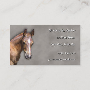 Tarjeta de visita para caballos