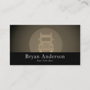 Tarjeta de visita para camionero profesional