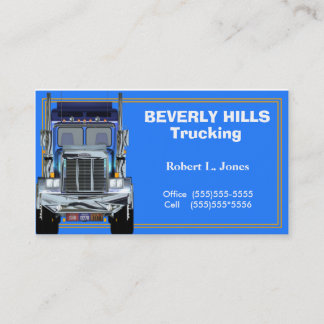 Tarjeta de visita para camioneros