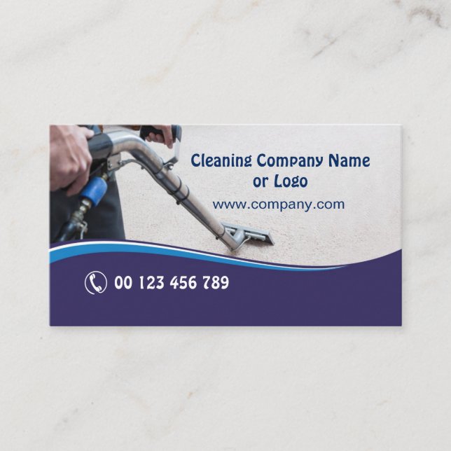Tarjeta de visita para Carpet Cleaning Company (Anverso)