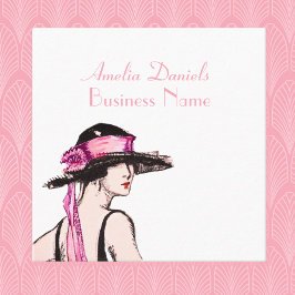 Tarjeta de visita para Chica Flapper de la época d