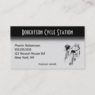 Tarjeta de visita para ciclismo