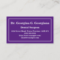 Tarjeta de visita para cirujano dental personaliza