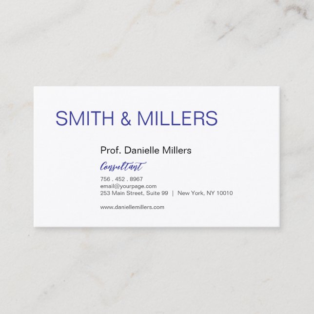 Tarjeta De Visita Para consultores (Anverso)