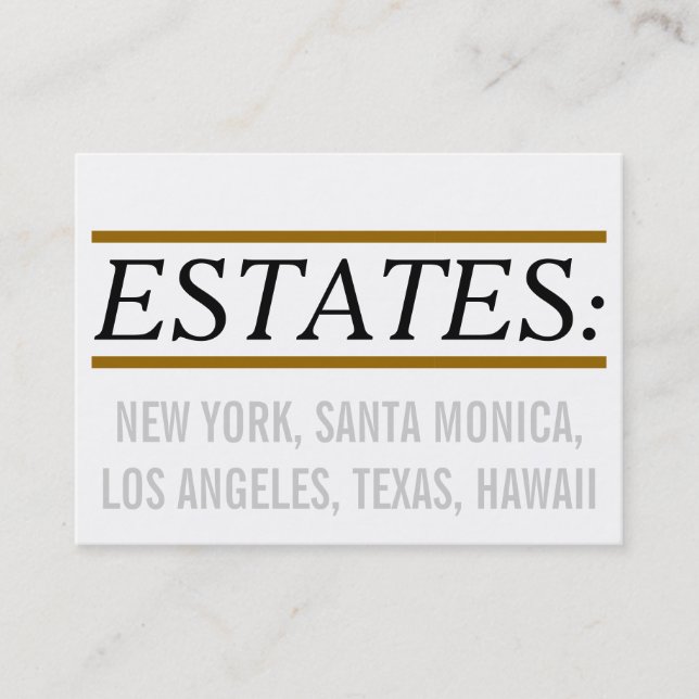 Tarjeta De Visita Para corredores y expertos inmobiliarios (Anverso)