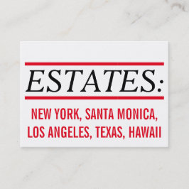 Tarjeta De Visita Para corredores y expertos inmobiliarios