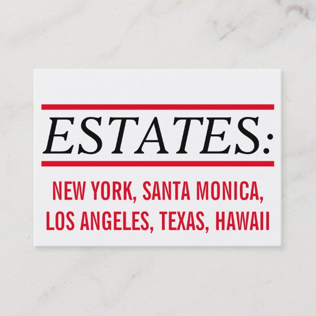 Tarjeta De Visita Para corredores y expertos inmobiliarios (Anverso)