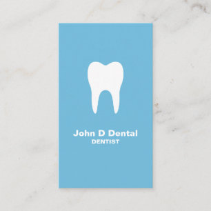 Tarjeta de visita para dentista dental azul