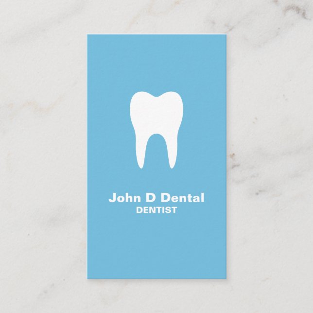 Tarjeta de visita para dentista dental azul (Anverso)
