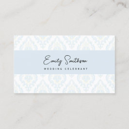 Tarjeta de visita para el Boda azul vintage