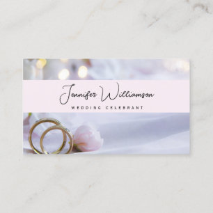 Tarjeta de visita para el Boda floral rosa