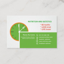 tarjeta de visita para el dietético practicante
