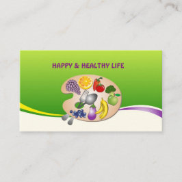 Tarjeta de visita para el dietético y el