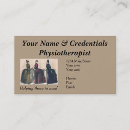 Tarjeta de visita para el fisioterapeuta - tan