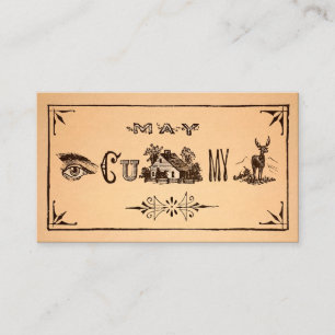 Tarjeta de visita para el hogar C U de Vintage