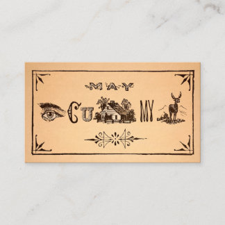 Tarjeta de visita para el hogar C U de Vintage