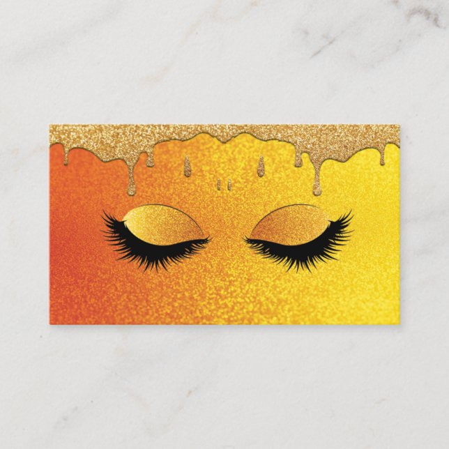 Tarjeta De Visita Para el maquillador , extensiones eyelash (Anverso)