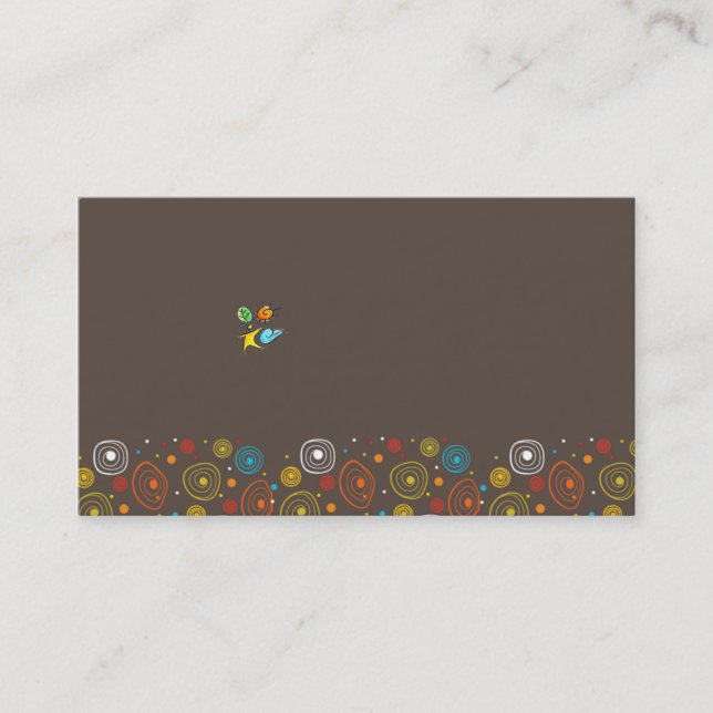 tarjeta de visita para el niño (Anverso)