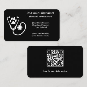Tarjeta de visita para el personalizable Black Vet