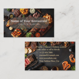 Tarjeta de visita para el restaurante Grill & Gree