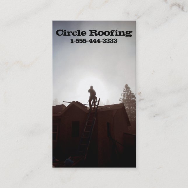 Tarjeta de visita para el Roofer/la construcción (Anverso)