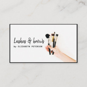 Tarjeta de visita para el salón de belleza con fot