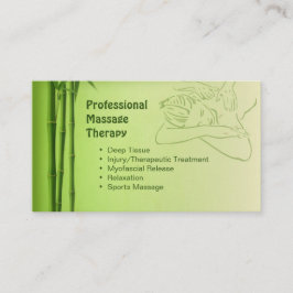 Tarjeta de visita para el terapeuta de masaje