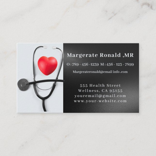 Tarjeta de visita para enfermeras Médicas de estet (Anverso)