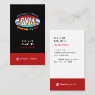 Tarjeta de visita para entrenador de fitness